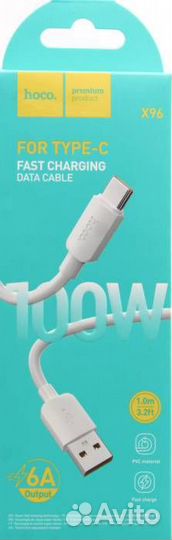 USB Кабель Type-C hoco X96, 5А, 100W