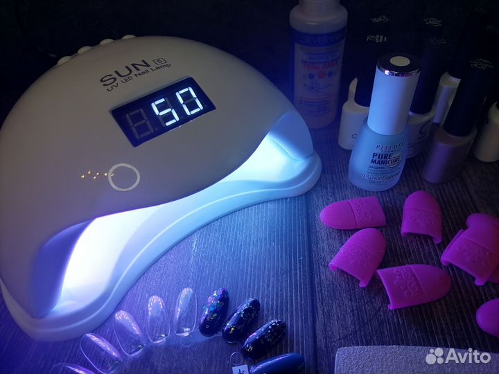 Набор для маникюра с лампой