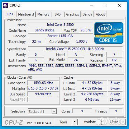 Системный блок Core i5-2500, 8Gb, GTX 1050 Ti