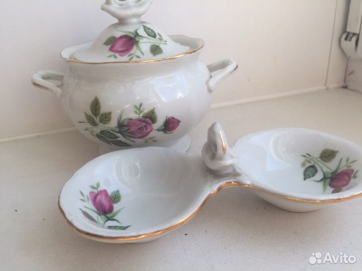 Винтажная сахарница Польша красивая