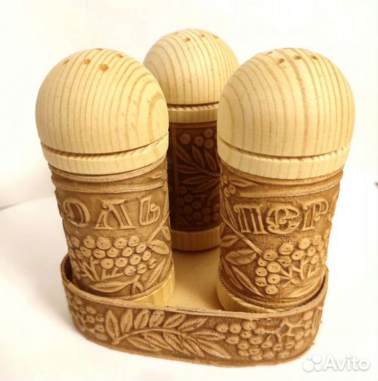 Набор для специй из бересты