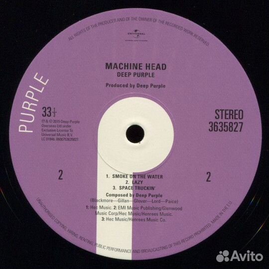 Виниловая пластинка Deep Purple, Machine Head