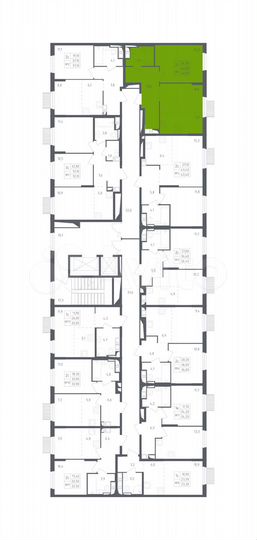 2-к. квартира, 46,9 м², 15/17 эт.