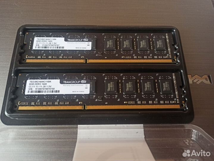 Новая Память TimeTec 16GB DDR3 2x8GB 1600 MHz