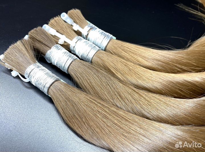 Детские волосы в срезе, 30см, прямые, русый