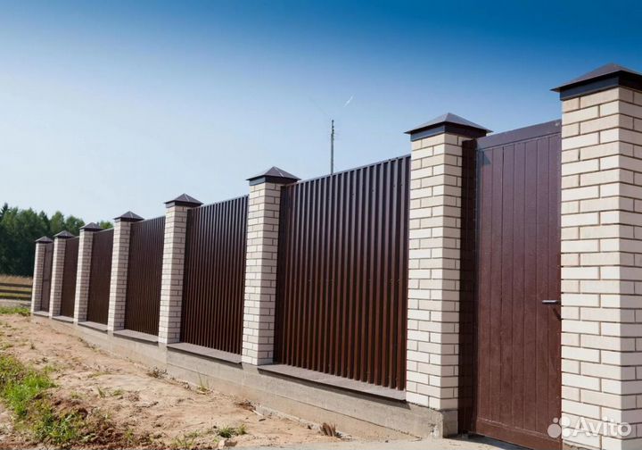 Забор из профлиста цена за метр под ключ