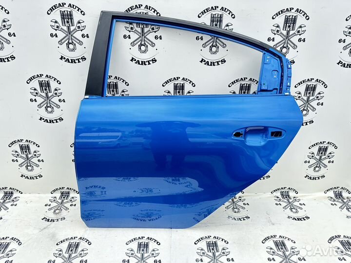 Синяя задняя левая дверь Kia Rio 4 Оригинал