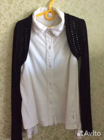 Блузки белые, школьные на рост 140-146,152-164