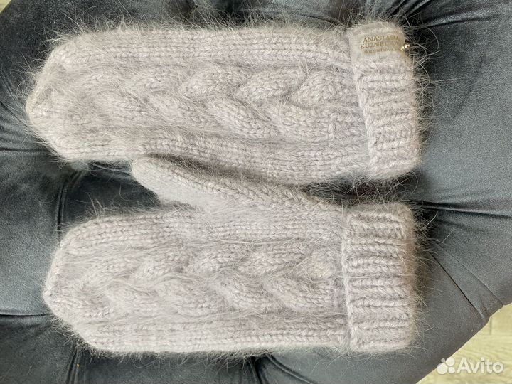 Комплект вязанный из пуха норки