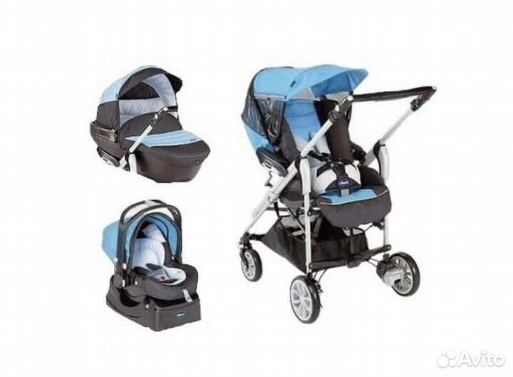 Коляска chicco 3 в 1