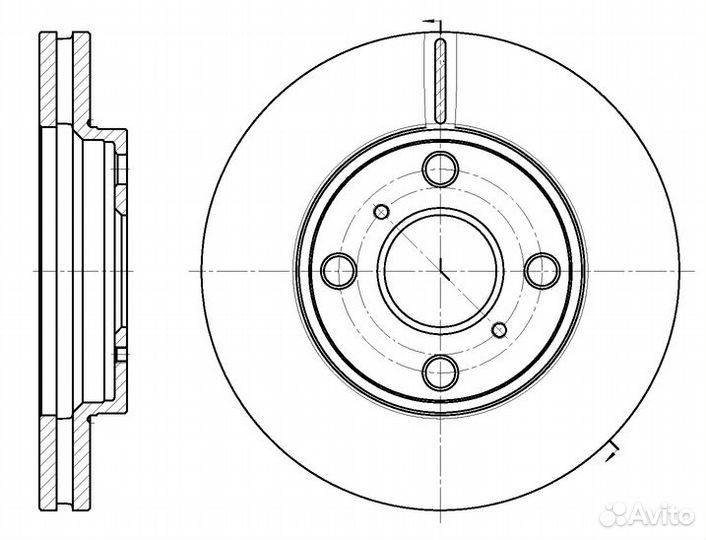 Диск тормозной вентилируемый G-brake GR-20172