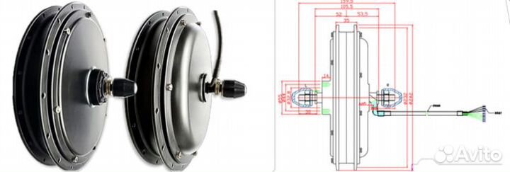 Мотор-колесо Медведь переднее 350-1500 Вт, 20-29