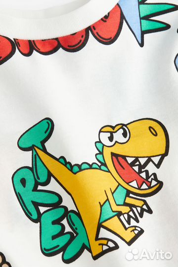 Футболка Динозавры H&M 1,5-2г, 6-8л, 8-10л