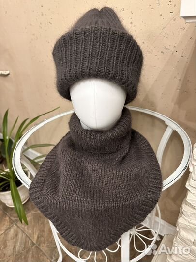 Шапка такори и снуд уголок