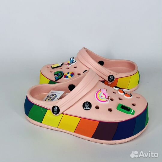 Crocs сабо разноцветные