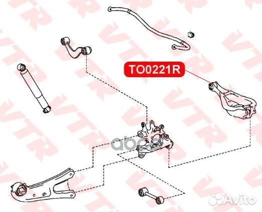 Сайлентблок рычага задней подвески, внутренний