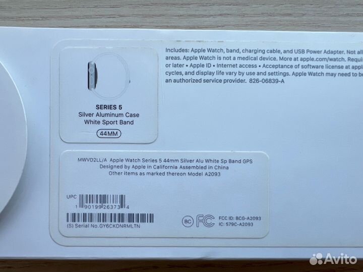 Apple Watch series 5 44mm Silver