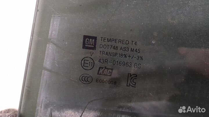 Стекло боковой двери левое заднее Chevrolet Trailblazer, 2021