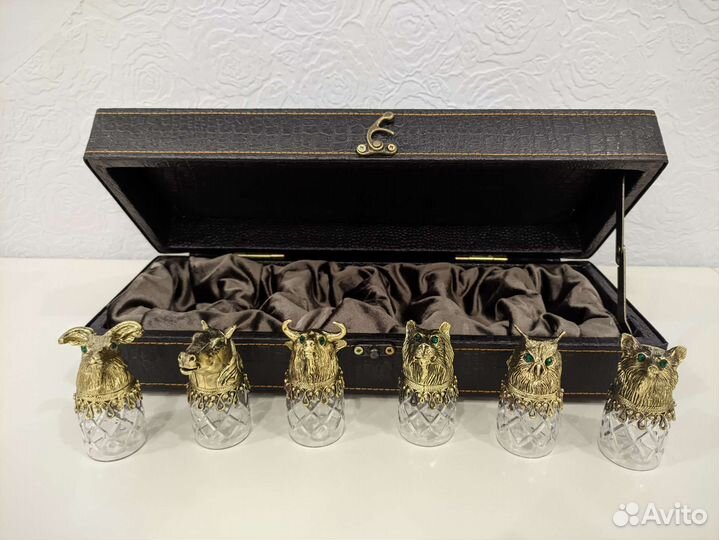 Хрустальные стопки перевёртыши на подарок