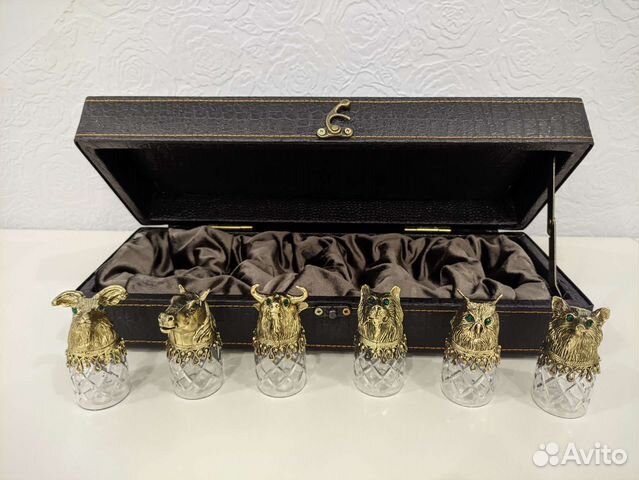 Хрустальные стопки перевёртыши на подарок