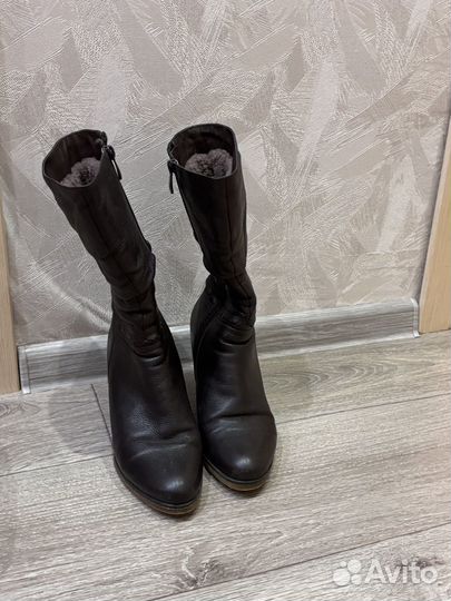 Сапоги женские из натуральной кожи и меха