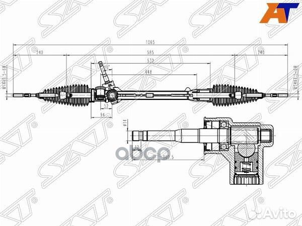 Рейка рулевая Toyota Yaris 05- LHD ST-45510-521