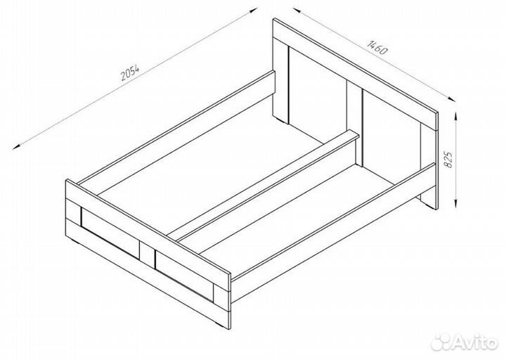 Кровать двухспальная 140х200 Бримнэс(Сириус), IKEA