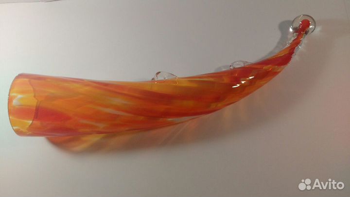 Рог фужер СССР рог изобилия цветное художественное