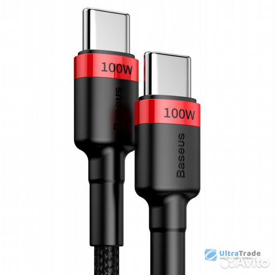 Кабель Baseus Type-C to Type-C 100W 2m Black/Red