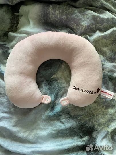 Подушка для шеи дорожная miniso life нежно розовая