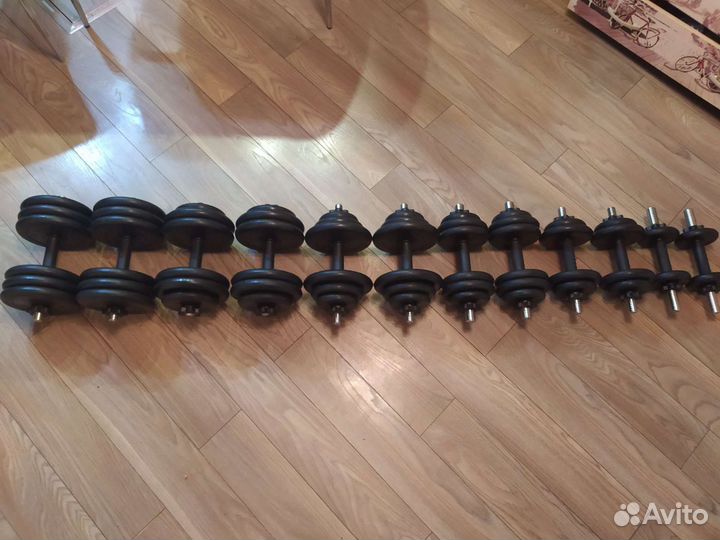 Гантели разборные, обрезиненные от 4 до 42 кг