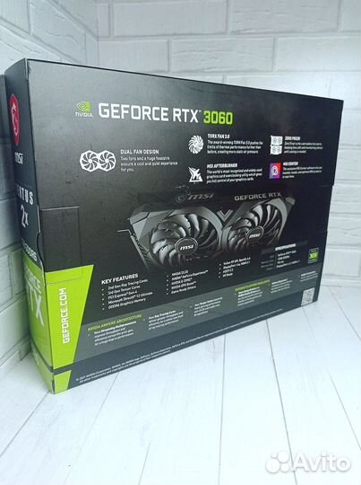 Msi rtx 3060 ventus 2X 12GB OC (новая, гарантия)