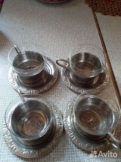 Мельхиоровый сервиз кофейно-чайный