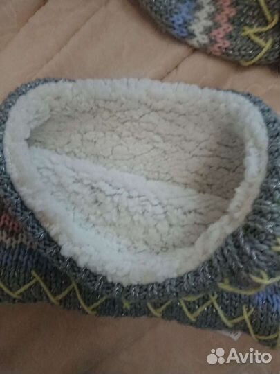 Шапка + снуд шарф деский