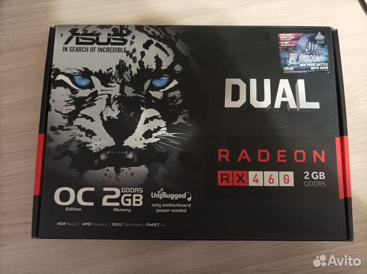 Видеокарта RX460 Dual 2gb asus