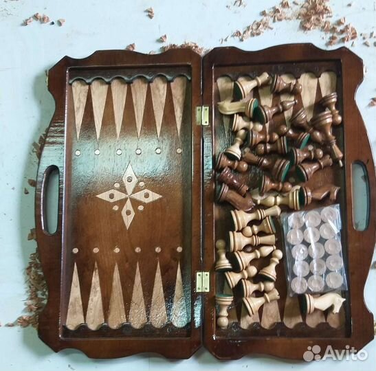 Шахматы нарды шашки 3 в 1 ручной