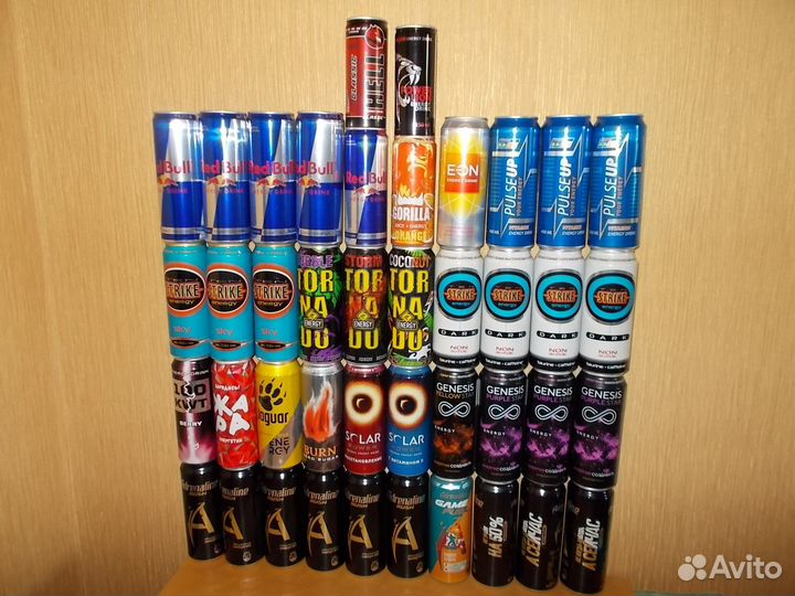 42 шт. Пустая банка от энергетического напитка