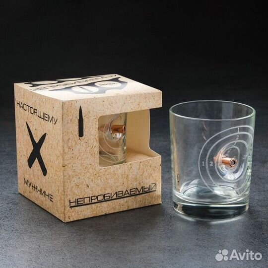 2 шт. Стакан 'Непробиваемый', с пулей, для виски