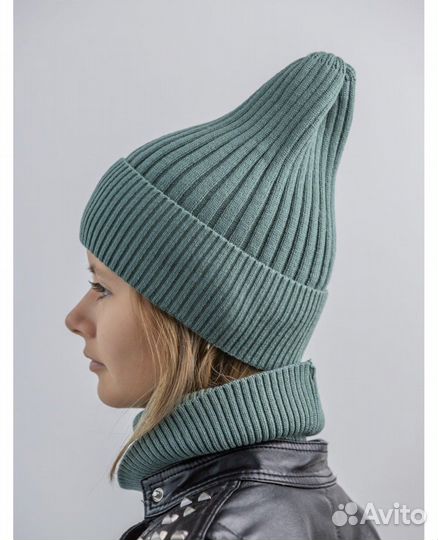 Шапка и снуд весна/осень