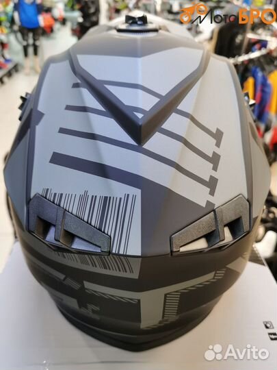 Шлем мото кроссовый GTX 633 black/grey