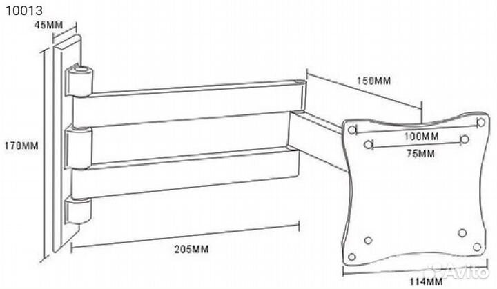 10013, Кронштейн для телевизора ARM media LCD-7101