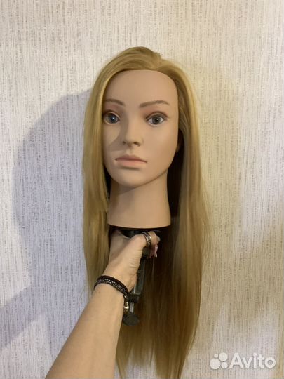 Манекен/голова для причесок длинные волосы
