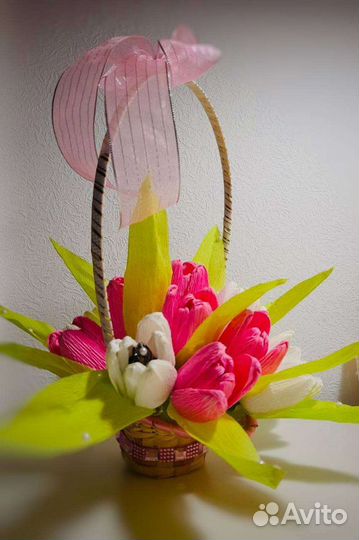 Цветы в корзинке