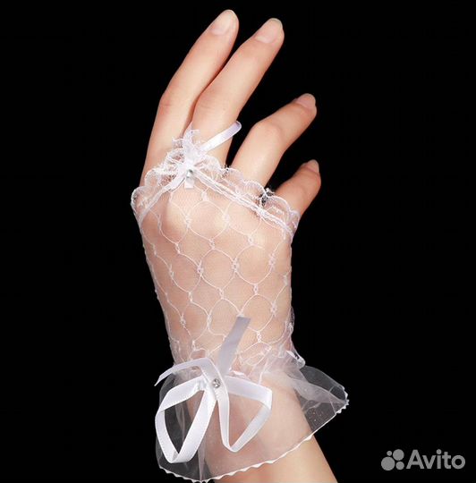 Митенки черн,красн,беж,белые