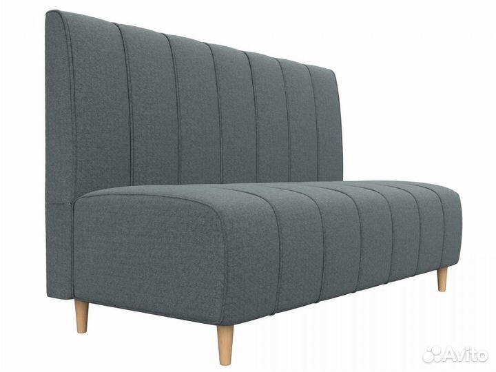 Диван кухонный прямой Ральф, рогожка, амур серый