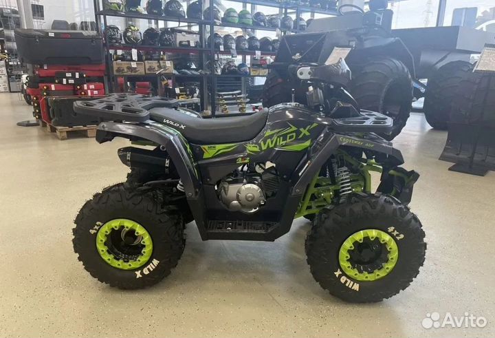 Квадроцикл Motoland 125 wild X черно-зелёный