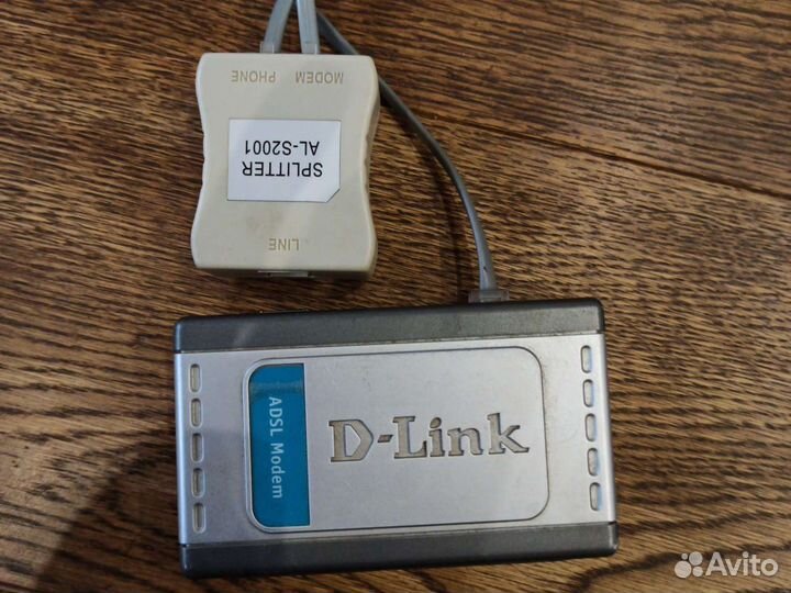 DSL-200 adsl модем c USB интерфейсом и сплиттером