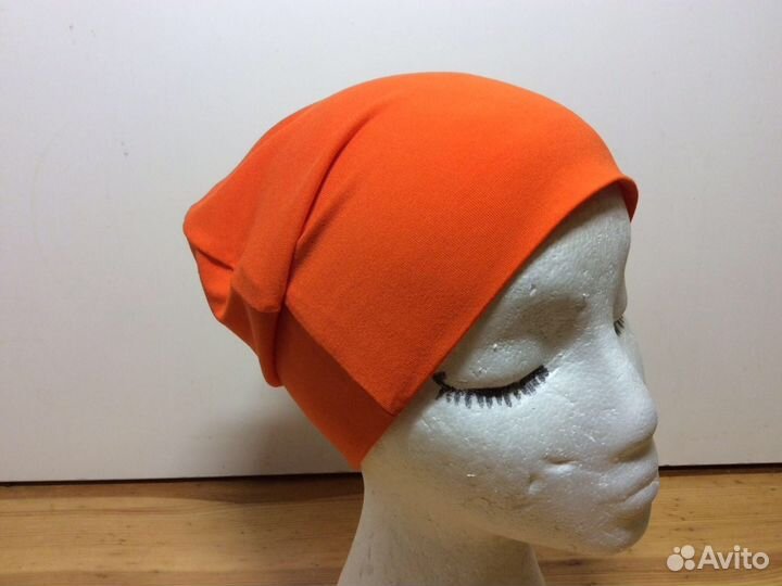 Солнечная летняя шапочка оранжевого цвета№16