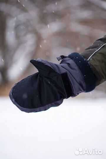 Варежки Рыбак, синие