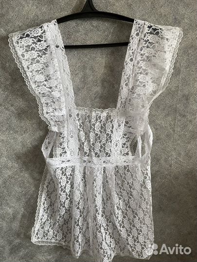 Белый школьный фартук на последний звонок